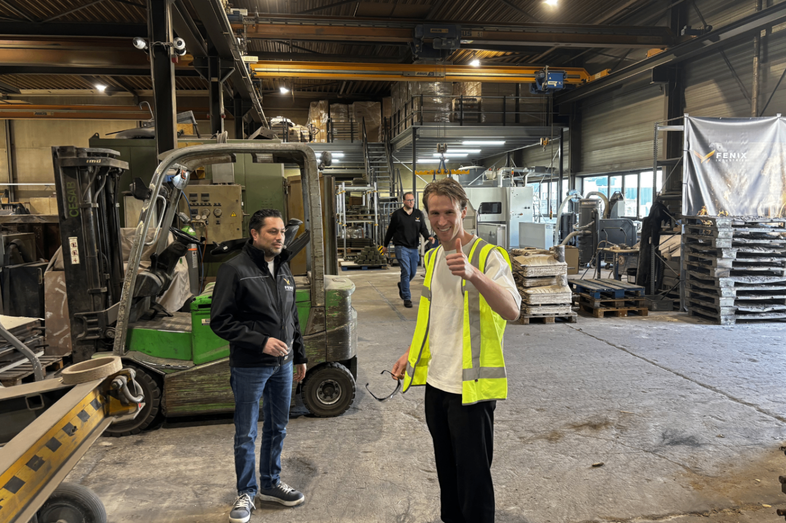 ENTR team op bezoek in een fabriek