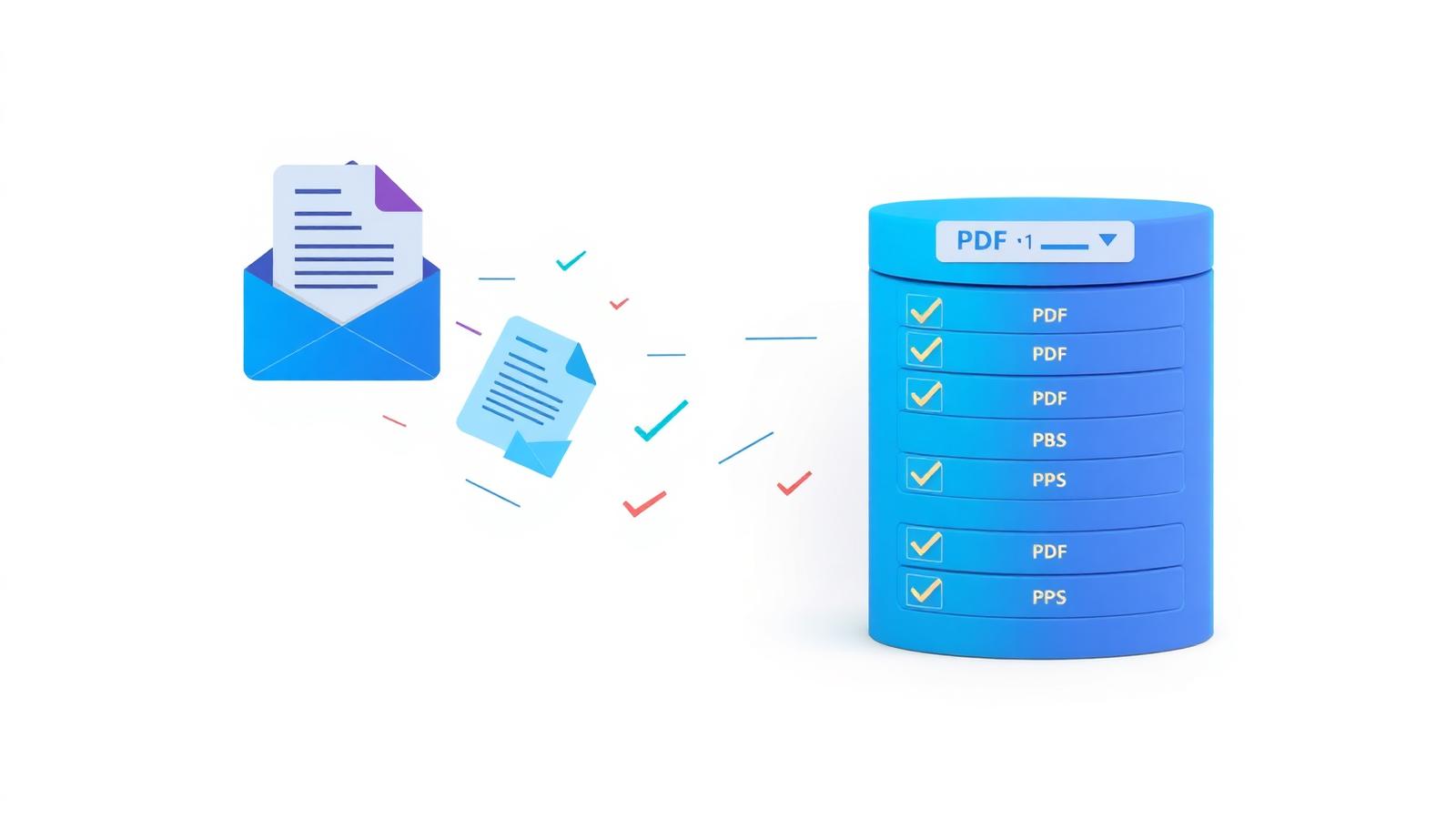 A dashboard showing automated data extraction from supplier order confirmation PDFs